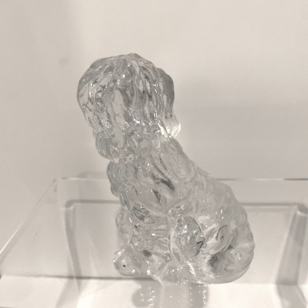 Unbranded Clear Glass Hollow Dog Figurine Paperweight 3.5" Tall Sitting - Picture 3 of 7
